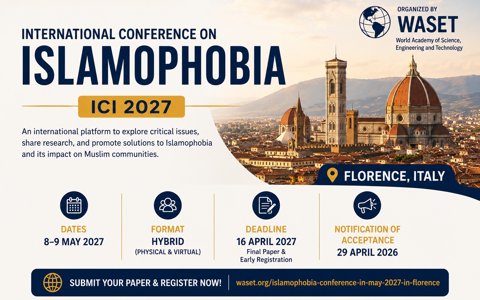 International Conference on Islamophobia (ICI 2027)