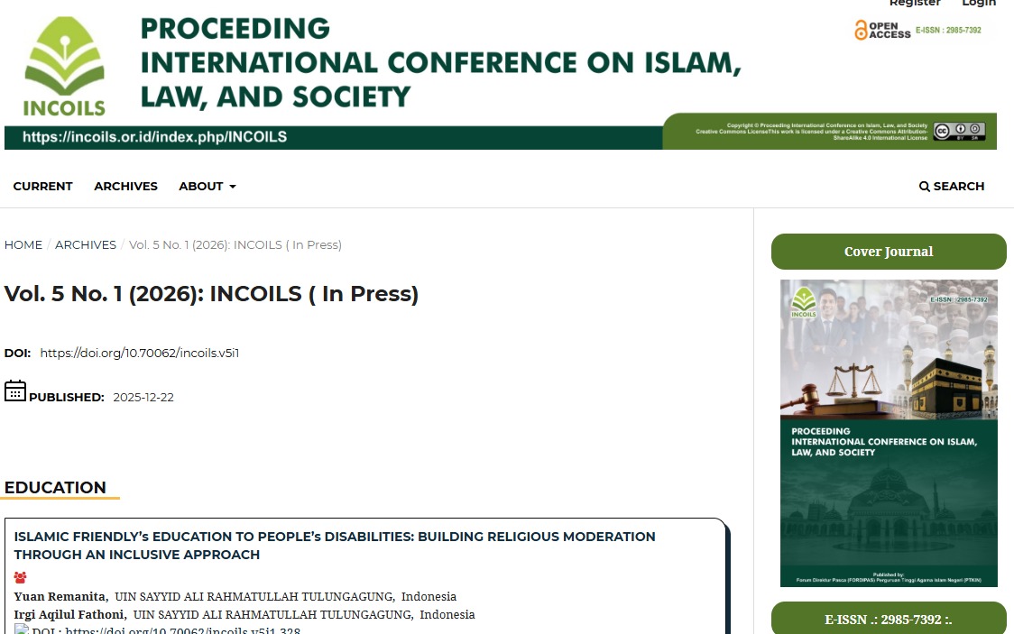 Proceeding's of International Conference on Islam, Law, and Society 2026