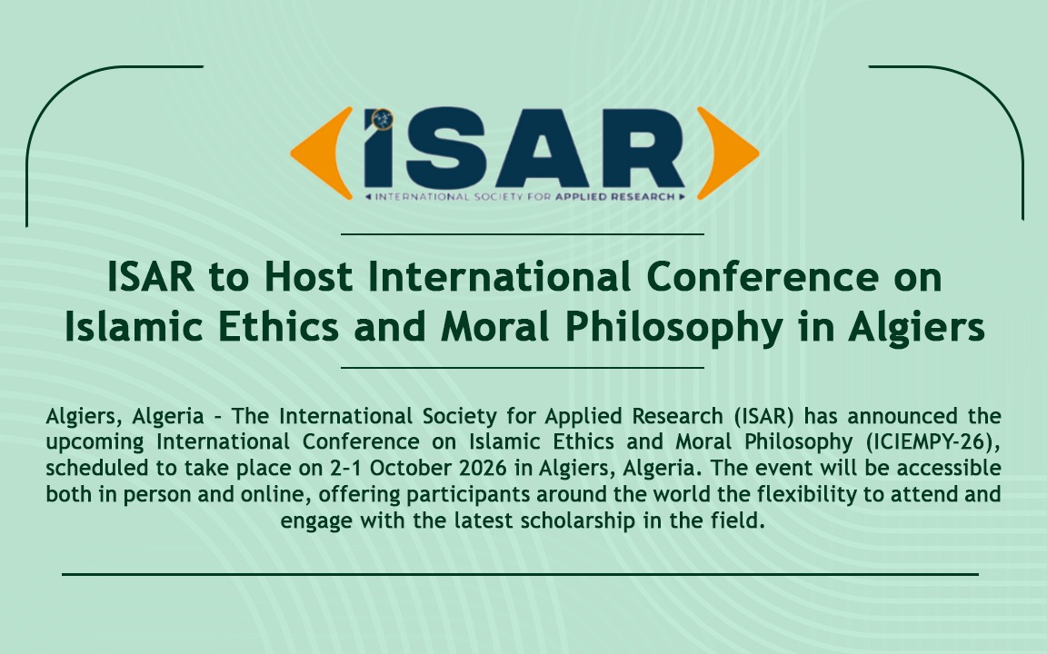 ISAR to Host International Conference on Islamic Ethics